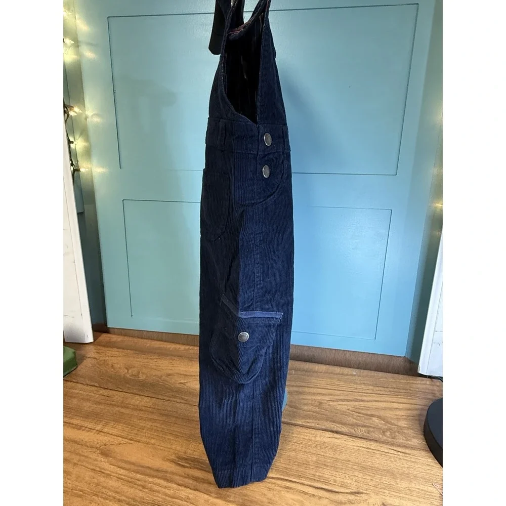 Blue Corduroy Overalls by Jojo Maman Bebe‎ Size 2/3 Years. Tartan Plaid Accents
